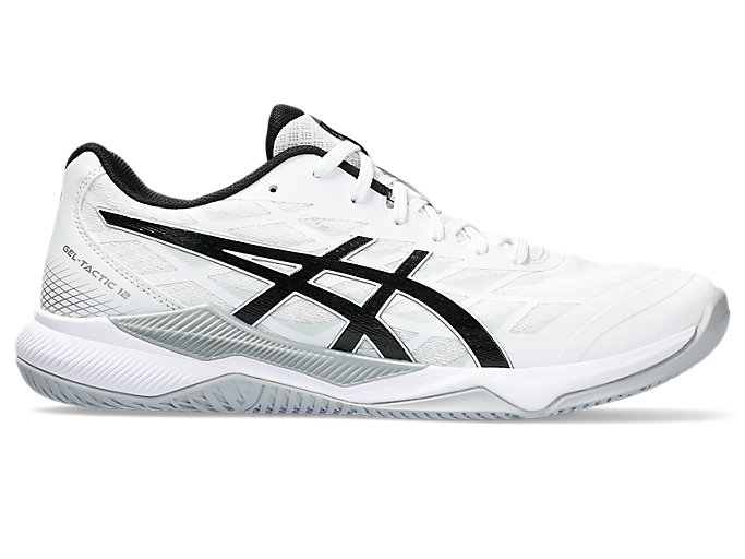 Image 1 of 7 of Men's White/Black GEL-TACTIC 12 Men's Volleyball Shoes