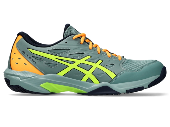 GEL ROCKET 11 Men Celadon Safety Yellow Men s Volleyball Shoes ASICS United States