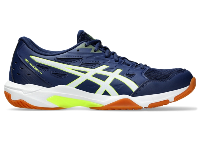 GEL ROCKET 11 Men Blue Expanse Safety Yellow Chaussures de Sports Indoor Hommes ASICS FR