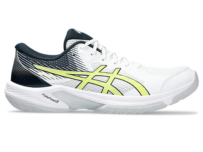Image 1 of 7 of Men's White/Glow Yellow BEYOND FF Men's Volleyball Shoes
