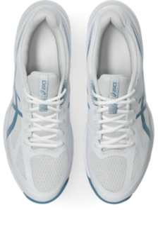 Image 6 of 8 of Men's WHITE/SABA BLUE COURT HUNTER FF Men's Indoor Shoes