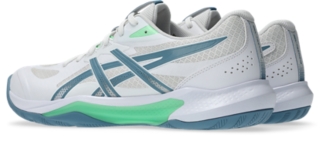 Image 3 of 8 of Men's WHITE/SABA BLUE GEL-TACTIC 13 Men's Indoor Shoes