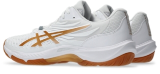 Hình 3 của 8 của Unisex WHITE/PURE GOLD COURT CONTROL FF 4 Giày Thể Thao Trong Nhà Unisex