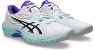 รูปภาพ 2 จาก 7 ถึง Unisex WHITE/ILLUMINATE MINT COURT CONTROL FF 4 Women Indoor Shoes