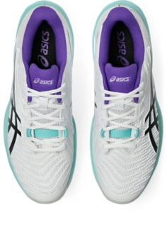 รูปภาพ 5 จาก 7 ถึง Unisex WHITE/ILLUMINATE MINT COURT CONTROL FF 4 Women Indoor Shoes