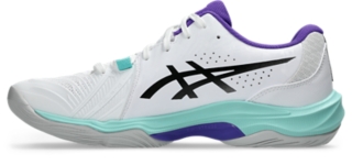 Image 4 of 8 of Unisex WHITE/ILLUMINATE MINT COURT CONTROL FF 4 Men Indoor Shoes