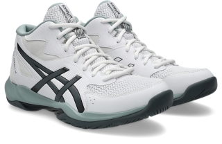 Image 2 of 8 of Men's WHITE/STEEL GREY GEL-ROCKET MT 12 Men's Indoor Shoes