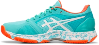 asics gel netburner super ff ice mint netball trainers