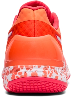 asics gel netburner super ff flash coral netball trainers