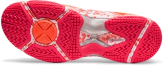 asics gel netburner super ff flash coral netball trainers