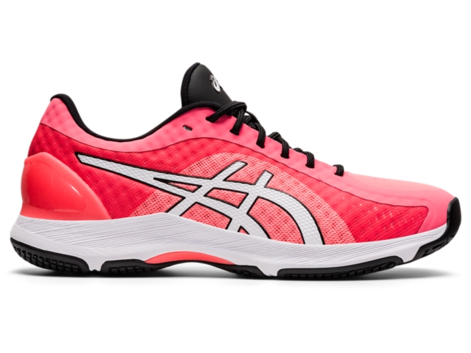 Asics gel netburner super on sale ff flash coral netball trainers