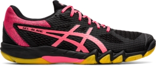 black and pink asics