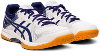 Women s GEL ROCKET 9 White Dive Blue Volleyball Shoes ASICS