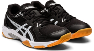 All black outlet asics volleyball shoes