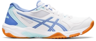 Women's GEL-ROCKET 10 | White/Periwinkle Blue Volleyball Shoes ASICS