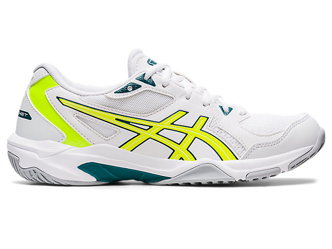 Women's GEL-ROCKET 10 | White/Safety Yellow | Volleyball Shoes | ASICS