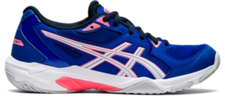 Asics volleyball shoes outlet blue and white