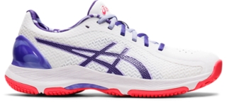 Purple asics on sale netball shoes