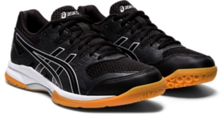 Black asics volleyball shoes best sale