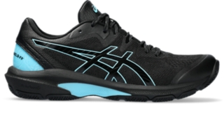 NETBURNER SHIELD FF Women Black Bright Cyan Women s Netball Shoes ASICS Australia