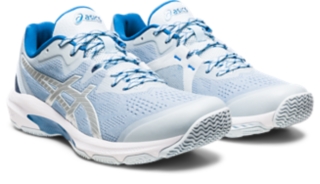 2019 asics gel rocket netball trainers blue/silver best sale