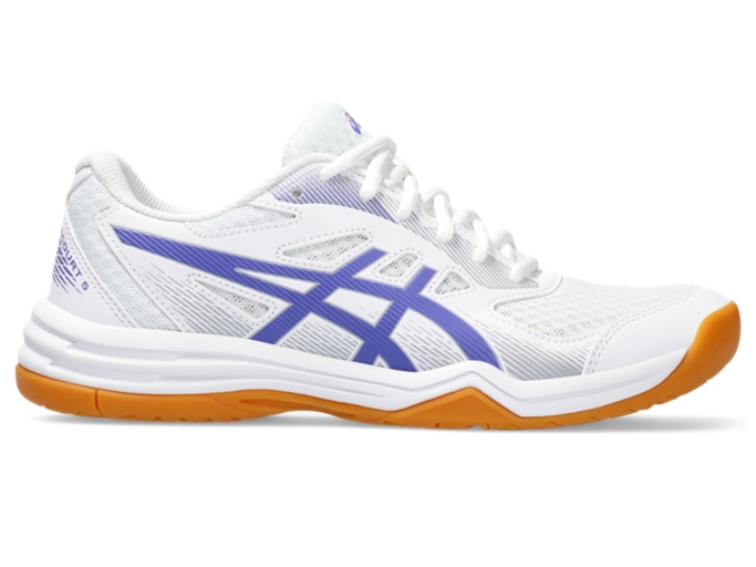 UPCOURT 5 Women White Blue Violet Women s Volleyball Shoes ASICS United States