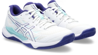 Women\'s GEL-TACTIC Shoes White/Eggplant | | Volleyball | 12 ASICS