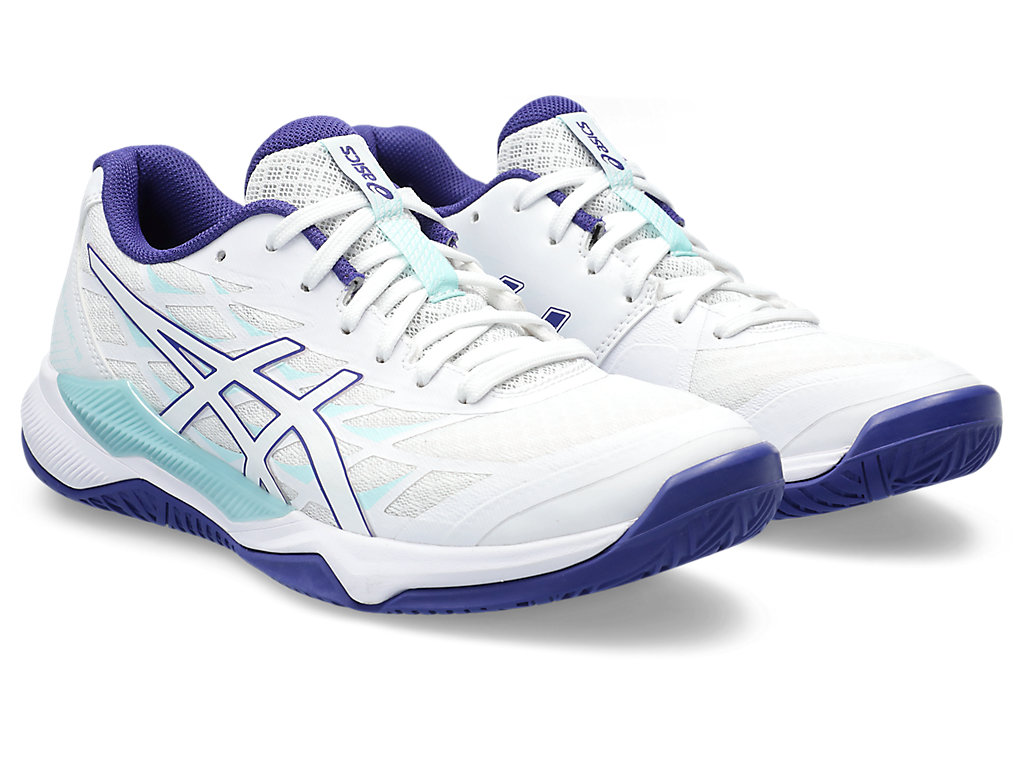 Women's GEL-TACTIC 12 | White/Eggplant | Volleyball Shoes | ASICS