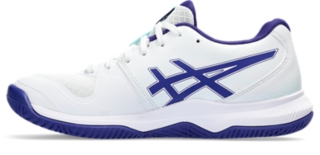 Women\'s GEL-TACTIC 12 | White/Eggplant | Volleyball Shoes | ASICS | Hallenschuhe