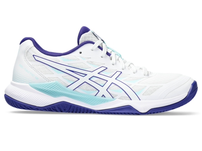| Women\'s ASICS | GEL-TACTIC 12 | Shoes White/Eggplant Volleyball