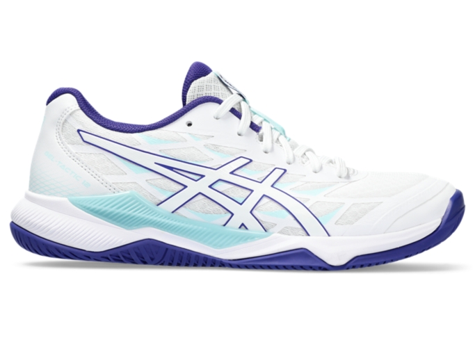 Women\'s GEL-TACTIC 12 | White/Eggplant | Volleyball Shoes | ASICS