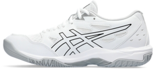 Women s GEL ROCKET 11 White Pure Silver Volleyball Shoes ASICS