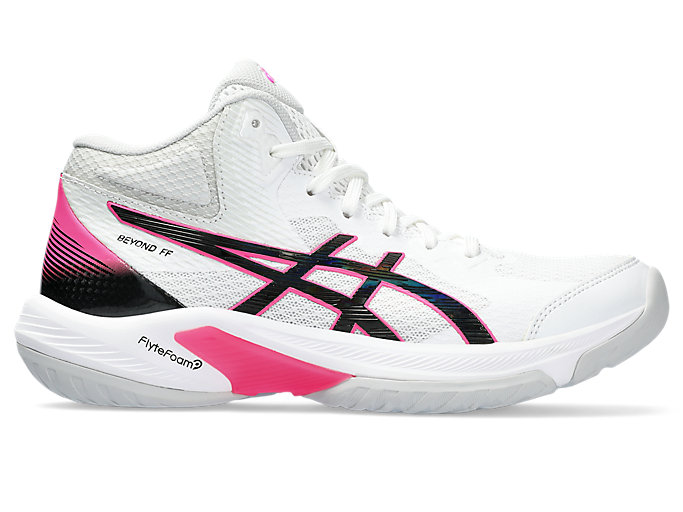 Image 1 of 7 of Women's White/Hot Pink BEYOND FF MT Women's Volleyball Shoes