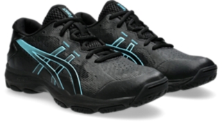 GEL NETBURNER ACADEMY 9 Women BLACK BRIGHT CYAN Women s Netball Shoes ASICS Singapore