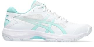 GEL NETBURNER ACADEMY 9 Women White Illuminate Mint Damen Netball Schuhe ASICS DE