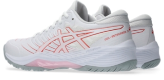 GEL-NETBURNER 21 (D WIDE) BIO | Women | White/Papaya | Women’s Netball Shoes | ASICS Australia