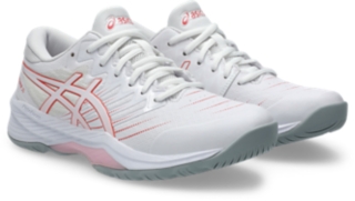 GEL-NETBURNER 21 (D WIDE) BIO | Women | White/Papaya | Women’s Netball Shoes | ASICS Australia