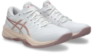 Image 2 of 8 of Women's WHITE/MORGANITE GEL-NETBURNER 21 WIDE Women's Netball Shoes