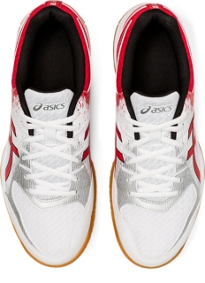 Asics gel rocket 9 men's shoes white classic clearance red