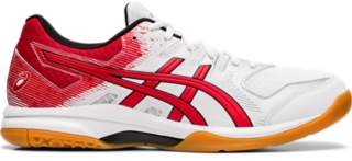 Asics gel rocket 9 on sale men's shoes white classic red