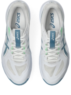 Image 6 of 8 of Unisex WHITE/SABA BLUE GEL-TACTIC 13 WIDE Unisex Indoor Shoes