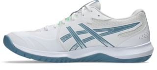 Image 4 of 8 of Unisex WHITE/SABA BLUE GEL-TACTIC 13 WIDE Unisex Indoor Shoes