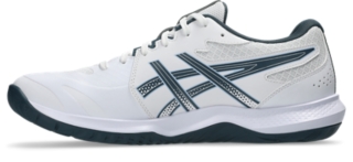 Image 4 of 8 of Unisex WHITE/RAW INDIGO GEL-TACTIC 13 WIDE Unisex Indoor Shoes