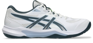 Image 8 of 8 of Unisex WHITE/RAW INDIGO GEL-TACTIC 13 WIDE Unisex Indoor Shoes
