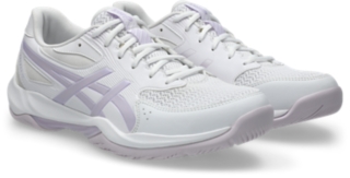 Image 2 of 8 of Unisex WHITE/DAHLIA GEL-ROCKET 12 Unisex Indoor Shoes