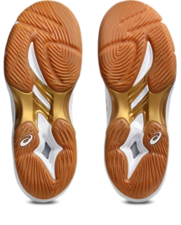 Image 7 of 8 of Unisex WHITE/PURE GOLD COURT CONTROL FF 4 WIDE Unisex Indoor Shoes