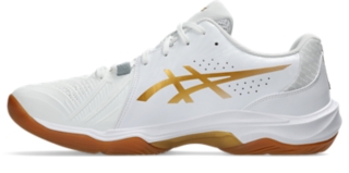 Image 4 of 8 of Unisex WHITE/PURE GOLD COURT CONTROL FF 4 WIDE Unisex Indoor Shoes