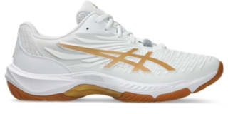 Image 8 of 8 of Unisex WHITE/PURE GOLD COURT CONTROL FF 4 WIDE Unisex Indoor Shoes