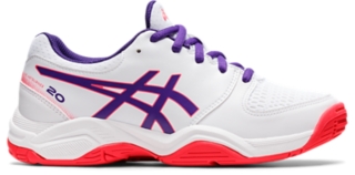 GEL NETBURNER 20 GS Kids White Gentry Purple Kids Grade School Shoes 1 7 ASICS Australia