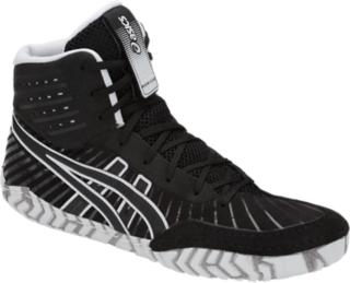 Men s Aggressor 4 Black Black Wrestling Shoes ASICS